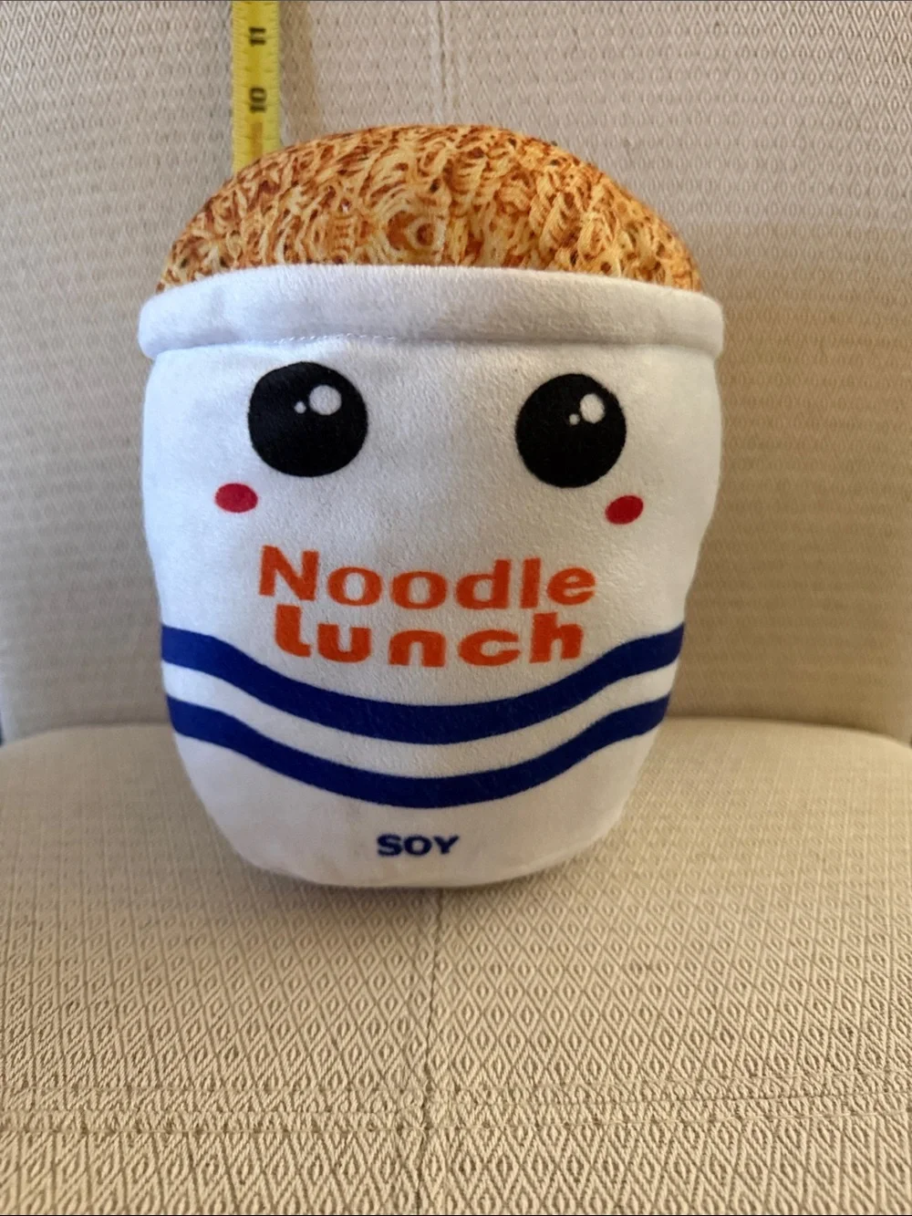 Noodle Lunch Plush Cup - White, Orange, Blue